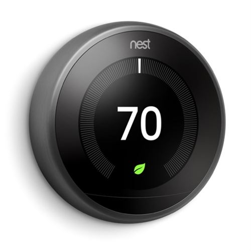 Thermostat pour chauffage central Nest Learning Noir