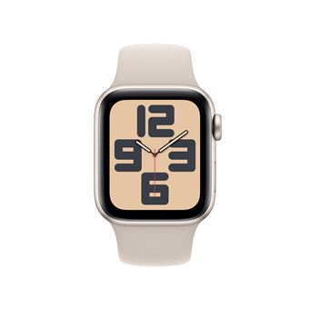 Apple Watch SE GPS + Cellular, boîtier en Aluminium Lumière Stellaire de 40 mm avec bracelet sport Lumière Stellaire M/L