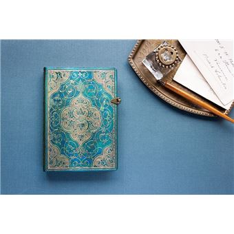 Carnet flexi à couverture souple Paperblanks mini ligné Chroniques Turquoises