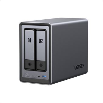 Serveur NAS Ugreen 2 baies DXP2800 64 To Gris anodisé - 1