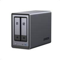 Serveur NAS Ugreen 2 baies DXP2800 64 To Gris anodisé