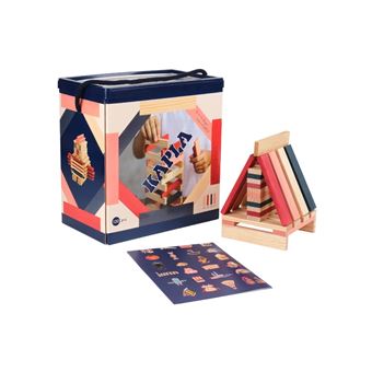 Jeu de construction Kapla Baril 120 Rouge Rose Bleu