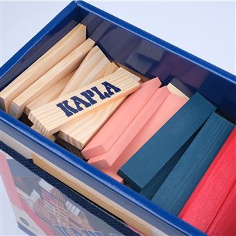 Jeu de construction Kapla Baril 120 Rouge Rose Bleu