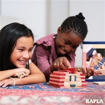 Jeu de construction Kapla Baril 120 Rouge Rose Bleu