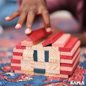 Jeu de construction Kapla Baril 120 Rouge Rose Bleu