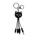 Câble de charge universel 3 en 1 Yello koko 15 cm Chat Noir