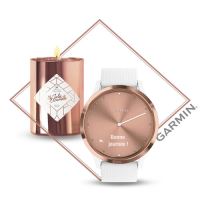 Pack Montre connectée Garmin Vivomove HR Or Rose Blanc + Bougie My Jolie Candle