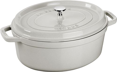 Cocotte Staub Fonte Ovale 33 Cm Truffe Blanche 6,7 Litres