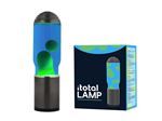 Lampe à poser Itotal Lave avec base gris foncé Liquide Bleu et Cire Vert 40 W