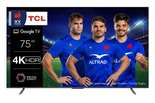 TV TCL 75P735 75'' LED 4K UHD Smart TV Aluminium brossé 2022