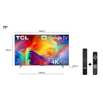 TV TCL 75P735 75'' LED 4K UHD Smart TV Aluminium brossé - TV LED
