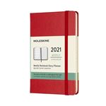 Agenda-carnet 2021 semainier Moleskine Rigide petit format Rouge