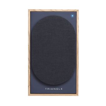 Enceinte connectée HiFi sans fil Bluetooth Borea BR03 BT Chêne Clair Bleu Vendue par paire