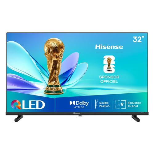 Hisense 32A5Q QLED Fernseher 80 cm 32 Zoll schwarz FullHD Tripple Tuner Smart TV Neigbarer Standfu? [Energieklasse F] 20016449