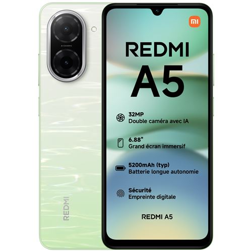 Smartphone Xiaomi Redmi A5 6,88 Double nano SIM 64 Go Vert