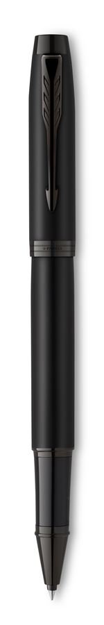 PARKER IM Monochrome Stylo Roller, Noir Mat, Recharge noire pointe fine, Coffret cadeau