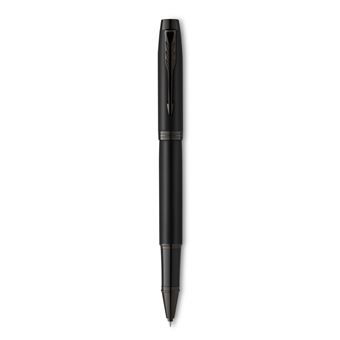 PARKER IM Monochrome Stylo Roller, Noir Mat, Recharge noire pointe fine, Coffret cadeau