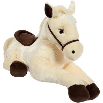 Peluche Gipsy Grand Cheval 110 cm avec selle Animal en peluche Achat prix fnac