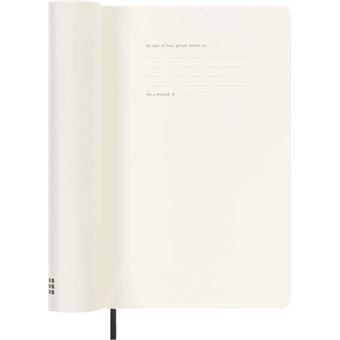 Agenda journalier Moleskine Grand format Couverture souple 2022 Noir