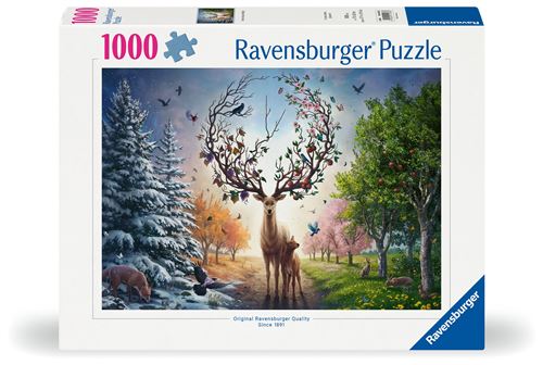 Puzzle 1000 pièces Ravensburger Cerf fantastique au fil des saisons