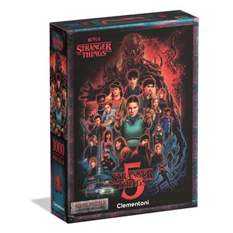 Clementoni - Puzzle Pour Adultes 1000 Pièces, Stranger Things - Compact Box, Fabriqué En Italie, 39980 Clementoni - Puzzle Pour Adultes 1000 Pièces, Stranger Things - Compact Box, Fabriqué En Italie, 39980