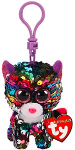 Porte-clés en peluche Ty Beanie Boo's Clip Flippables Dot le léopard