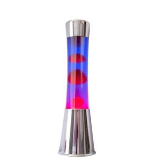 Lampe à Lave Fisura Rouge - Base Chromée - 40cm De Haut - Ampoule Incluse - Design Rétro