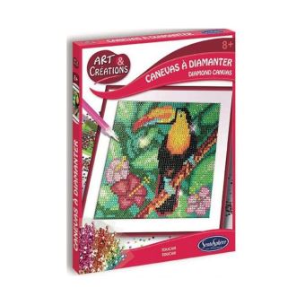 Sentosphère Canevas à Diamanter - Colibri - Kit Créatif Diamond Painting Art Et Créations