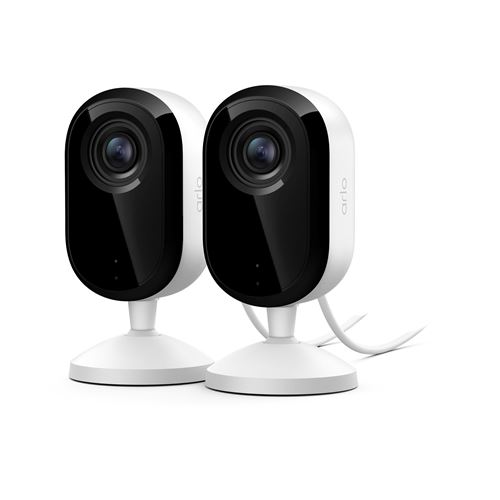 Pack de 2 caméras de surveillance connectées Arlo Essential 3 2K intérieure Blanc