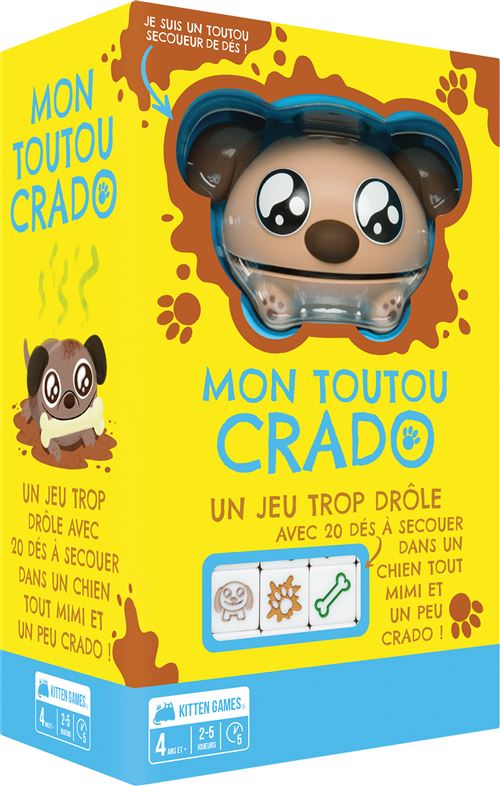 Jeu D'Ambiance Asmodee Mon Toutou Crado – Jeu De Dés Famille, 2 À 4 Joueurs