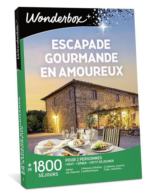 Coffret cadeau Wonderbox Escapade gourmande en amoureux