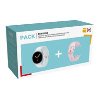 Pack Montre connectée Samsung Galaxy Watch 8 40 mm Bluetooth Argent + Bracelet sport en silicone Rose