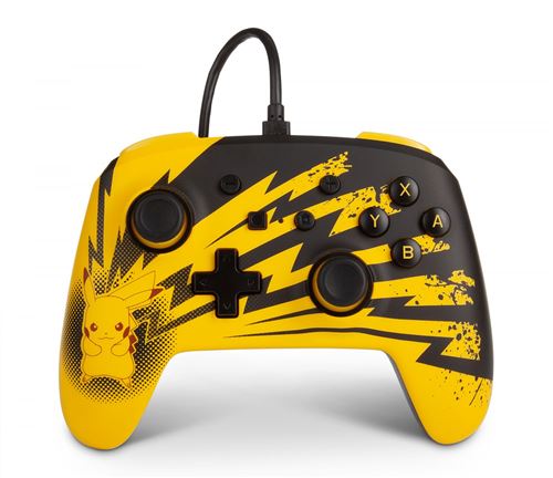 Manette filaire Power A pour Nintendo Switch Pikachu Lightning