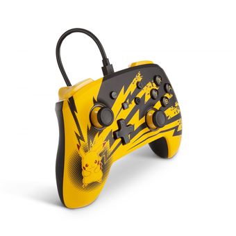 Manette filaire PowerA pour Nintendo Switch Eclairs Pikachu