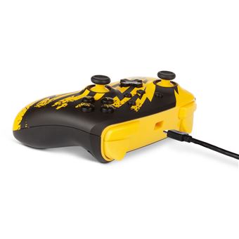 Manette filaire PowerA pour Nintendo Switch Eclairs Pikachu