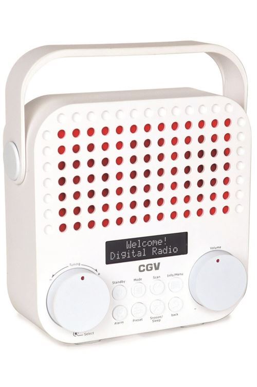 Radio-réveil portable Cgv DR15+ FM/DAB+ Blanc