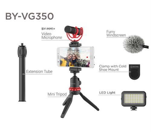 Accessoires vlogging Muvit VLOGGING KIT 4 EN 1 MICRO + TREPIED + SUPPORT +  LED