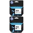 Pack de 2 Cartouches d'encre HP 304 Noir et Tri-couleur