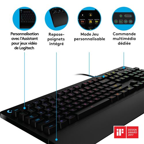 Clavier Gamer G-lab KEYZ Rubidium AZERTY Noir - Mécanique RGB - NEUF