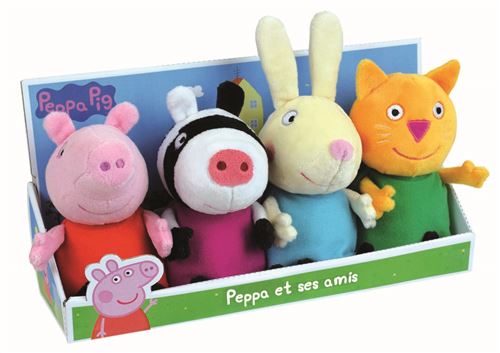 Peluches Jemini Peppa Pig Coffret Peppa et ses amis 4 pièces