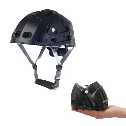 Casque de vélo pliable Overade Plixi FIT Taille L-XL Noir
