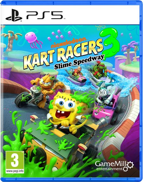 Pochette avant du jeu Nickelodeon Kart Racers 3 Slime Speedway 3 PlayStation 5
