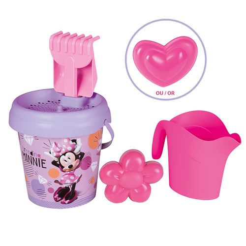 Smoby Multicolore Jeu De Plage Seau De Plage Avec Anse Minnie 17 Cm