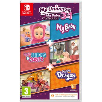 MY UNIVERSE - MY BABY COLLECTION - 3 JEUX EN 1 (My Baby + My Baby Chiens & Chats +My Baby Dragon) CIAB SWITCH