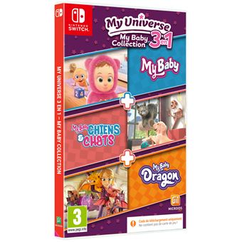 MY UNIVERSE - MY BABY COLLECTION - 3 JEUX EN 1 (My Baby + My Baby Chiens & Chats +My Baby Dragon) CIAB SWITCH