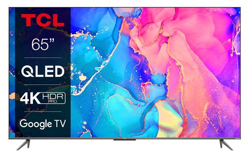TV TCL 65C635 65'' QLED 4K UHD Smart TV Aluminium brossé 2022