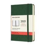 Agenda 2021 journalier Moleskine Rigide petit format Vert