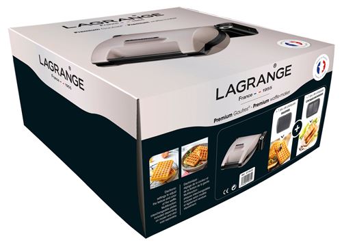 Gaufrier Lagrange Premium Gaufres 019132 1200 W Gris Perlé