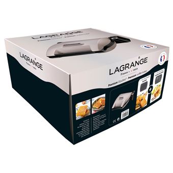 Gaufrier Lagrange Premium Gaufres 019132 1200 W Gris Perlé - Achat