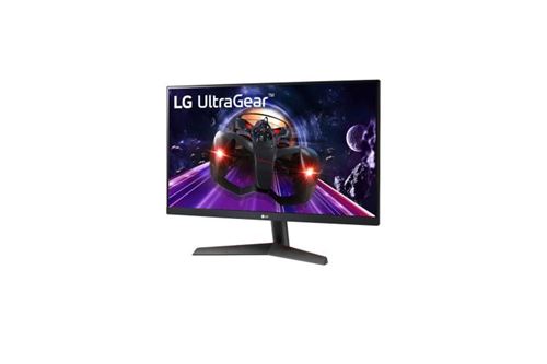 LG UltraGear 24GN60R-B - LED-monitor - spelen - 24" (23.8" zichtbaar) - 1920 x 1080 Full HD (1080p) @ 144 Hz - IPS - 300 cd/m² - 1000:1 - HDR10 - 1 ms - 2xHDMI, DisplayPort - matzwart, high glossy metallic red deco